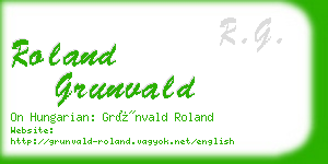 roland grunvald business card